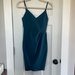 Lulu’s Teal Spaghetti Strap Dress
